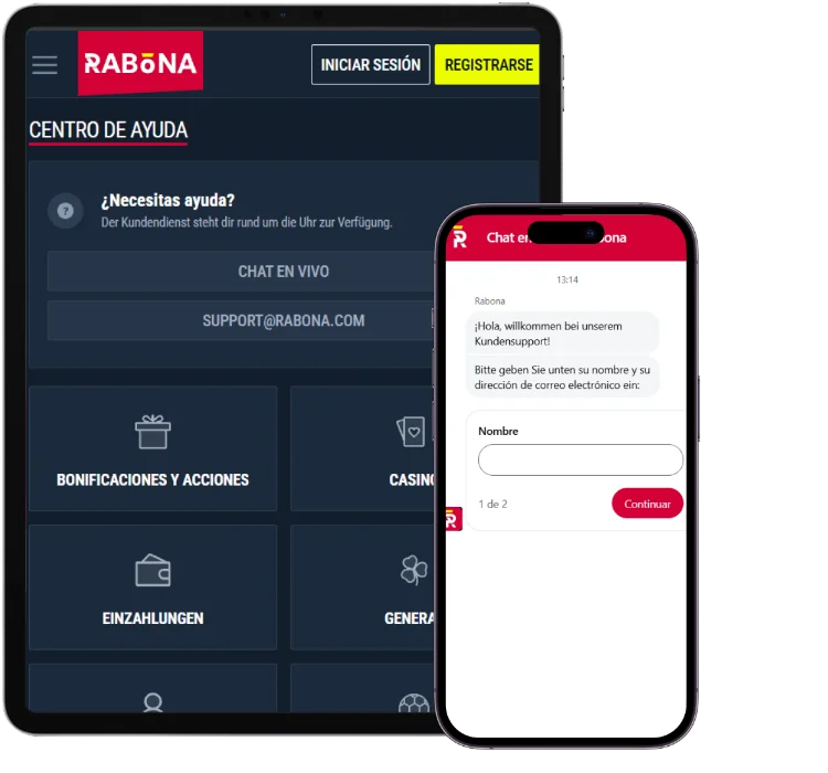 Rabona Casino Chat de Soporte Rabona Casino chat de soporte con atención al cliente y centro de ayuda en dispositivos móviles
